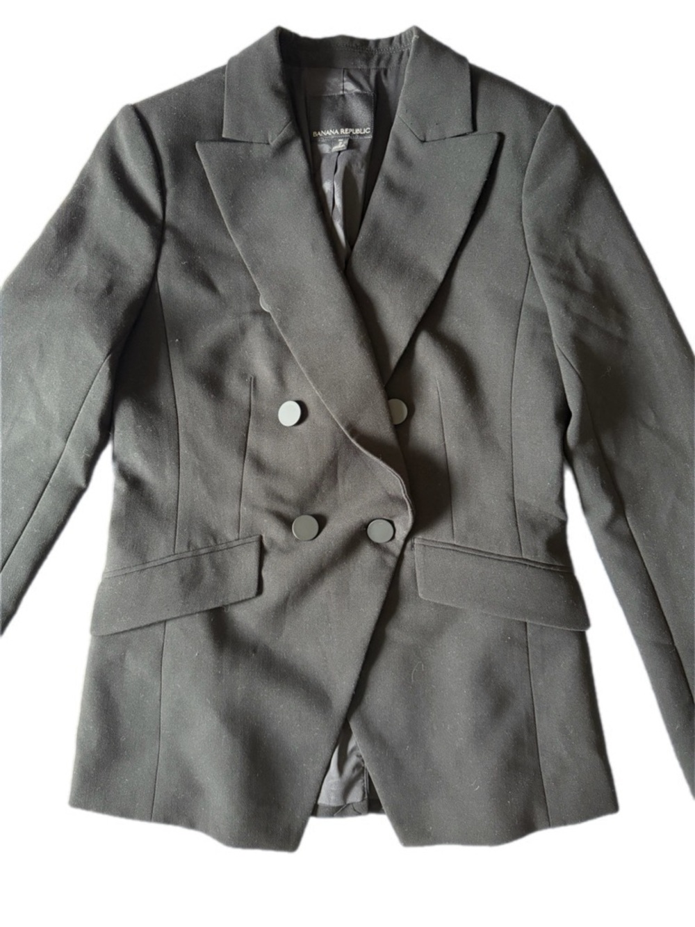 Banana Republic double breasted black blazer size 2 - Picture 8 of 15
